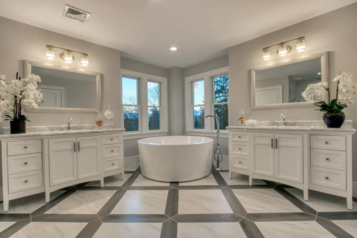 Luxury bathroom with spa-quality finishes